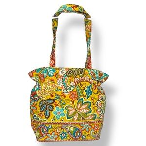 NWOT Vera Bradley Laura Tote in Provençal Retired 2013 Yellow Floral Paisley